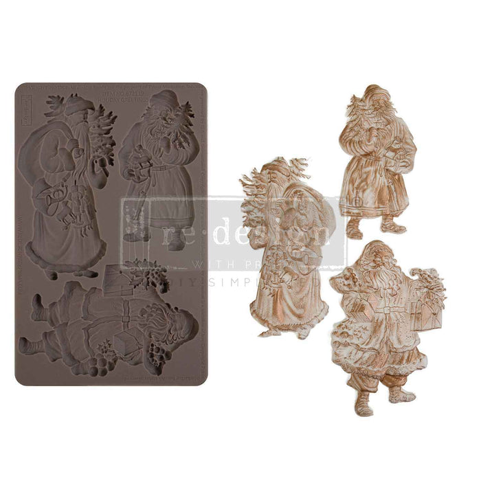 Holiday Greetings - Decor Mould - Silicone Mold