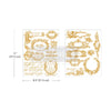 Label De Luxe- Gold Foil Middy - Medium Transfer