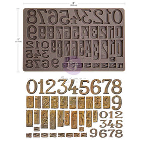 Letter Press Numbers- Decor Mould - Silicone Mold