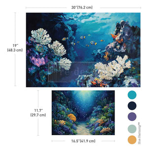 The Living Reef - Decoupage Paper - Fiber Paper Set