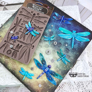 Machine Dragonflies - Decor Mould - Silicone Mold