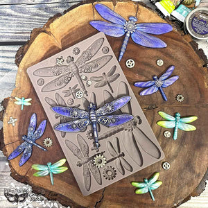 Machine Dragonflies - Decor Mould - Silicone Mold