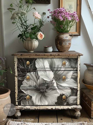 Moonlight Matilija - A1 Decoupage Fiber - image 2