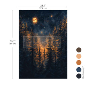 Moonlit Forest - A1 Decoupage Fiber