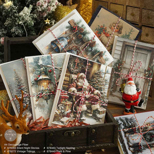 Silent Night Sparkle - A4 Decoupage Paper