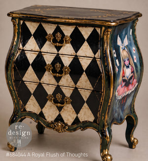 A Royal Flush of Thoughts A2 Decoupage Fiber | Wonderland Décor - image 2