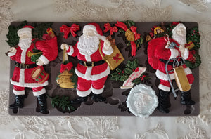 Santa's Holiday Cheer - Decor Mould - Silicone Mold