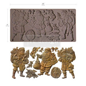Santa's Holiday Cheer - Decor Mould - Silicone Mold