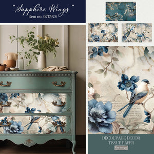 Sapphire Wings - Decoupage Paper Pack - image 7