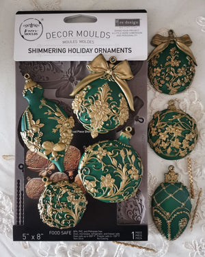 Shimmering Holiday Ornaments - Decor Mould - Silicone Mold