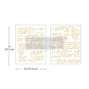 PRE-ORDER Shimmering Script - Gold Foil Middy - Medium Transfer