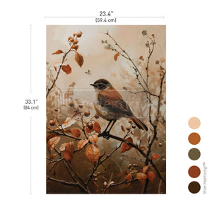 Sunlit Songbird - Decoupage Paper - Fiber Paper