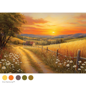 Sunset Haven A3 Decoupage Fiber | Landscape Déco