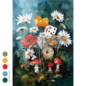 Time Rooted in Wonderland - A2 Decoupage Fiber