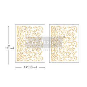 Vineyard Elegance Gold Foil Middy Transfer