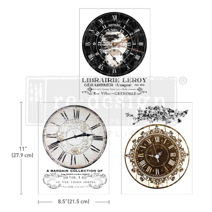 Vintage Clocks - Middy Transfer - Medium Transfer