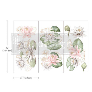 Water Lilies Small Transfer | Floral Furniture Transfer