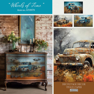 Wheels of Time - Decoupage Paper Pack