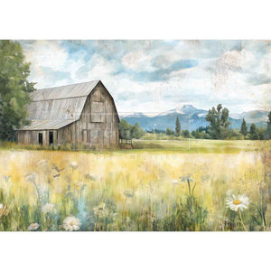 Whispers of the Old Barn - A3 Decoupage Fiber