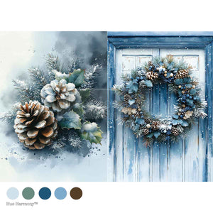 Wreath of Whispers - A4 Decoupage Paper