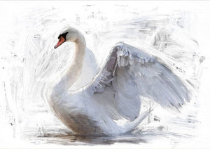 White Swan Mint Decoupage Paper product image 2