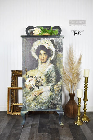 Beautiful Portrait A1 Decoupage Fiber Paper | Vintage Art - image 5