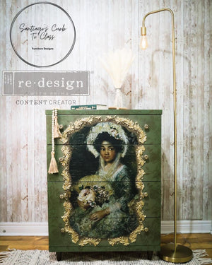 Beautiful Portrait - A1 Decoupage - Redesign with Prima