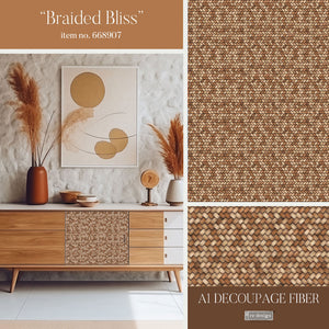 Braided Bliss - A1 Decoupage Paper - Fiber Paper