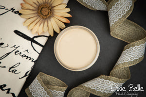 Burlap Dixie Belle Chalk Mineral Paint styled furniture inspiration