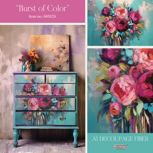 Burst of Color A1 Decoupage Fiber Paper | Floral Décor - image 3
