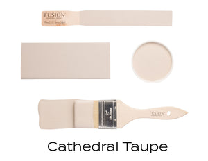 Cathedral Taupe Fusion paint flat lay