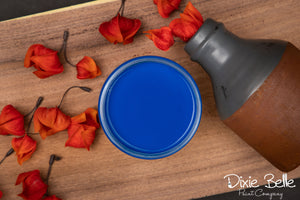 Cobalt Blue Dixie Belle Chalk Mineral Paint styled furniture inspiration
