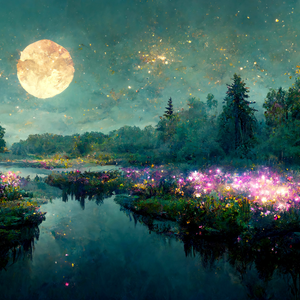 Moon River - Mint Decoupage Paper product image