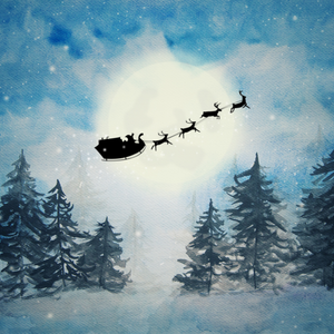 Santa's Sleigh - Mint Decoupage Paper product image