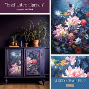Enchanted Garden - A1 Decoupage Paper - Fiber Paper