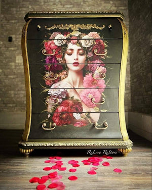 Baroque Flowers - Mint Decoupage Paper additional product image 3