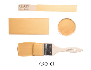 Gold Fusion paint flat lay