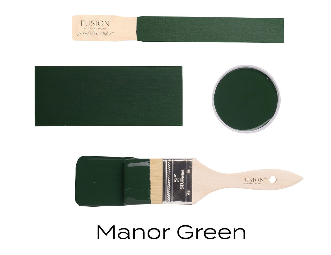 Manor Green Fusion Mineral Paint - Matte Finish Furniture & Cabinet Paint - Pint Size