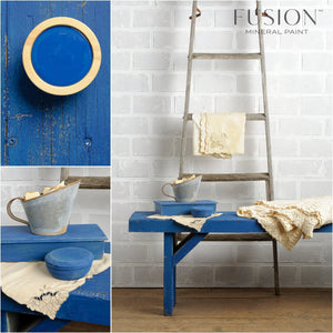 Liberty Blue Fusion Mineral Paint - Matte Finish Furniture & Cabinet Paint - Pint Size
