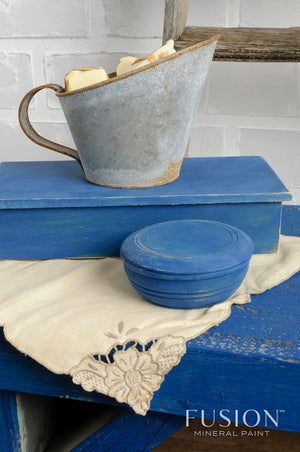 Liberty Blue Fusion Mineral Paint - Matte Finish Furniture & Cabinet Paint - Pint Size