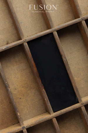 Coal Black Fusion Mineral Paint - Matte Finish Furniture Paint - Pint Size