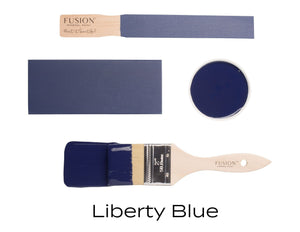 Liberty Blue Fusion Mineral Paint - Matte Finish Furniture & Cabinet Paint - Pint Size