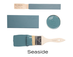 Seaside Fusion Mineral Paint - Coastal Blue Matte Furniture & Cabinet Finish - Pint Size