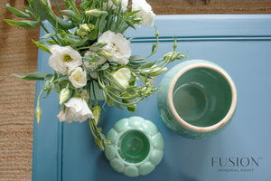 Seaside Fusion Mineral Paint - Coastal Blue Matte Furniture & Cabinet Finish - Pint Size