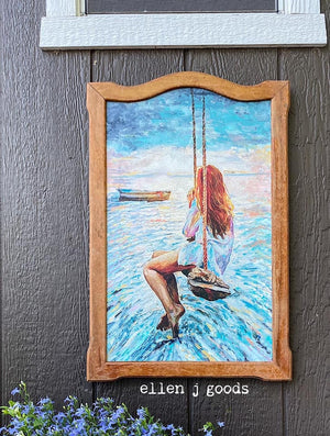 Girl On A Swing Furniture Decoupage Paper, MINT by Michelle Decoupage