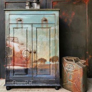 Vintage Red Car Decoupage Paper, MINT by Michelle Decoupage