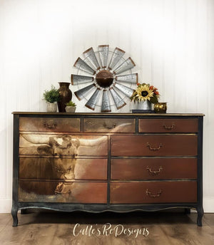 Texas Longhorn A1 Furniture Decoupage Paper, MINT by Michelle Decoupage