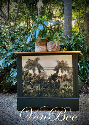 The Tropics Furniture Decoupage Paper, MINT by Michelle Decoupage