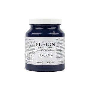 Liberty Blue Fusion Mineral Paint - Matte Finish Furniture & Cabinet Paint - Pint Size