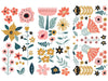 Doodle Flowers - Rub On Furniture Decal Mini Transfer - Redesign with Prima - 3 Sheets, 6"x12" -